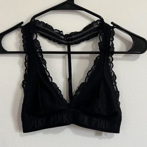 NWOT PINK VS Black Lace Bralette